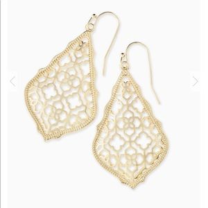 Addie Gold Drop Earrings In Gold Filigree Mix